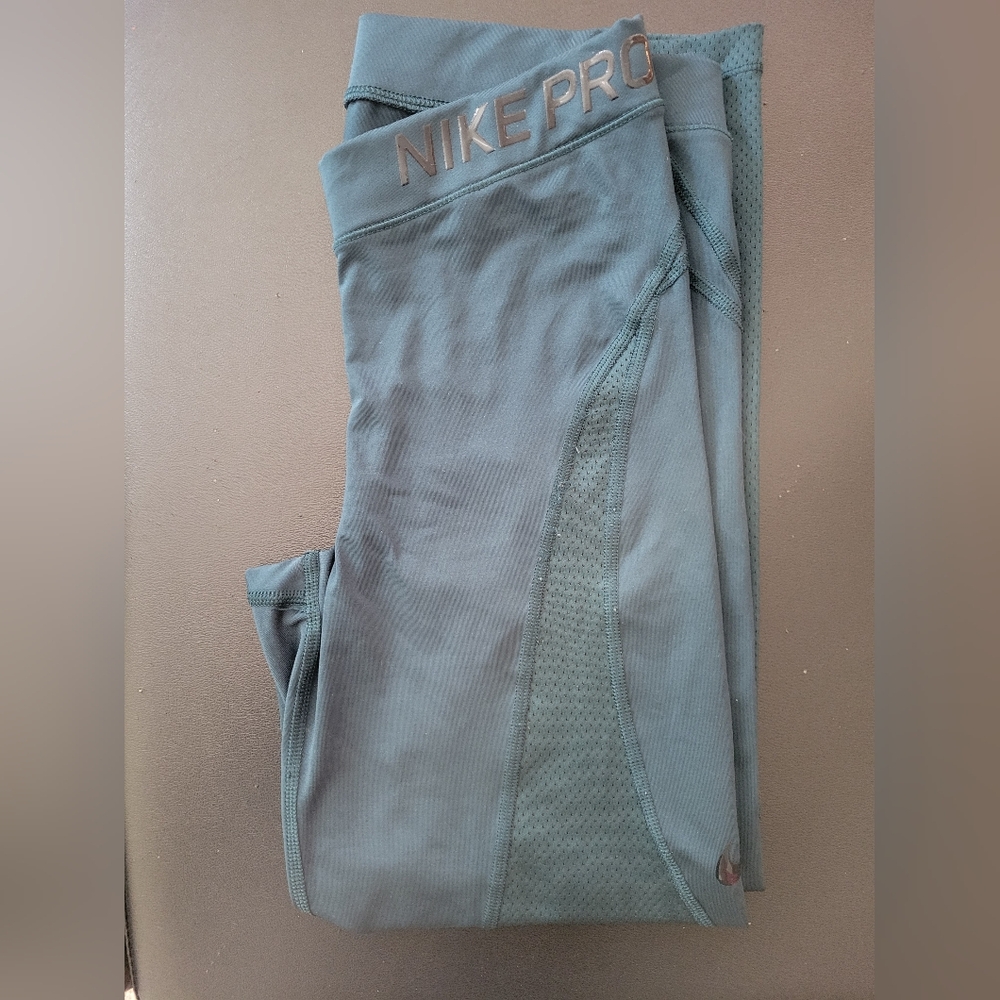Nike Womens Athletic Green Leggings Size Small